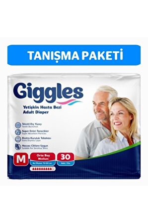 Yetişkin Bel Bantlı Hasta Bezi Medium 30'lu 1 paket 30 adet